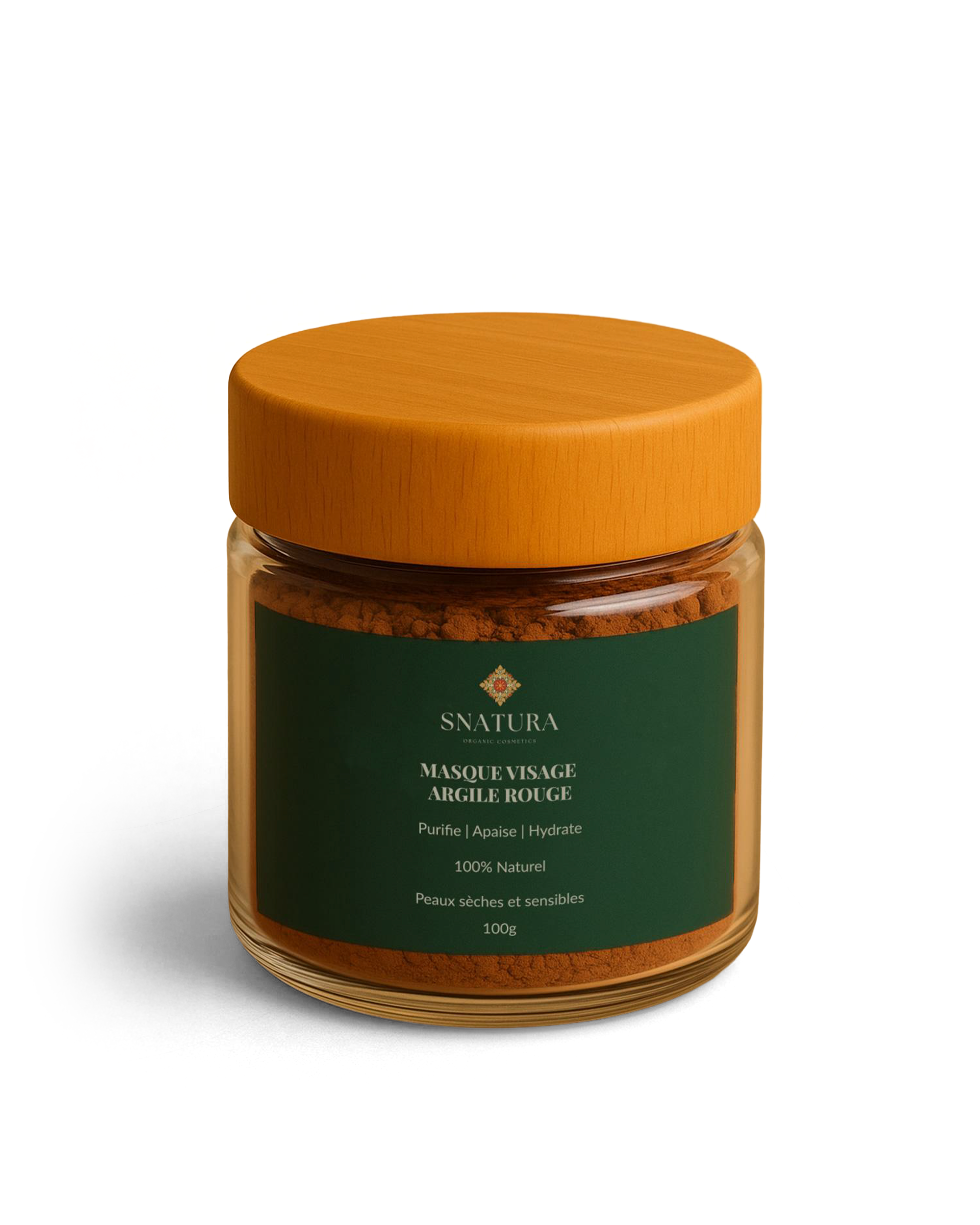 Masque visage argile rouge
