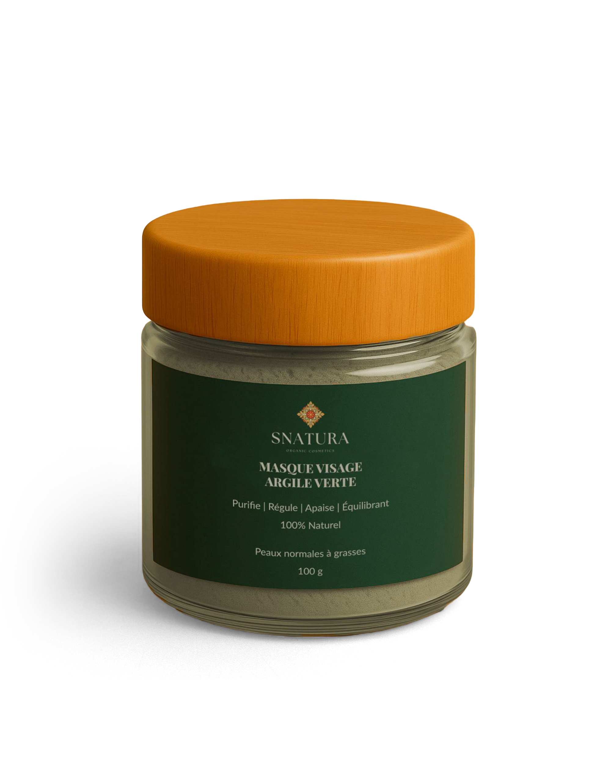 Masque visage argile verte